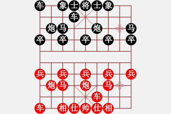 象棋棋谱图片：2008-08-31 刘晓元（红先负）谢博文 - 步数：10 