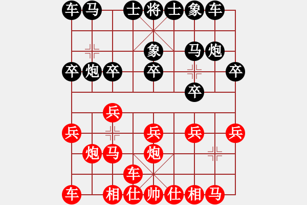 象棋棋譜圖片：烏克蘭 沃羅迪米．科沙可 負(fù) 俄羅斯 得民．阿力山大 - 步數(shù)：10 