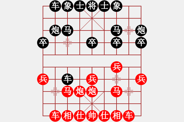 象棋棋譜圖片：師父勝徒弟-三步虎-中炮進三兵-20211231 - 步數：20 