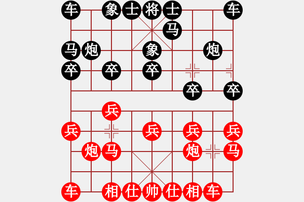 象棋棋譜圖片：測(cè)評(píng) 先手對(duì)拐角馬 - 步數(shù)：10 