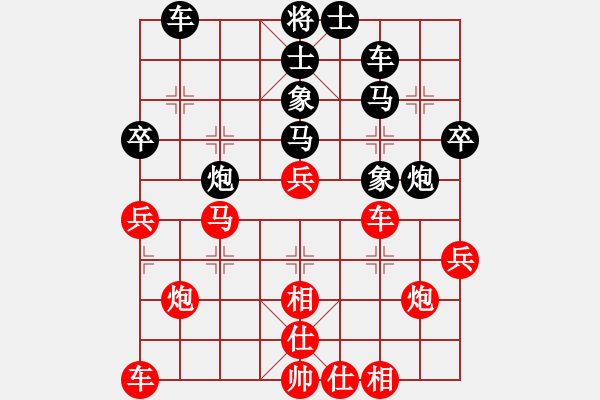 象棋棋譜圖片：比錯(cuò)藝術(shù)(天帝)-和-煙雨暗千家(日帥) - 步數(shù)：40 