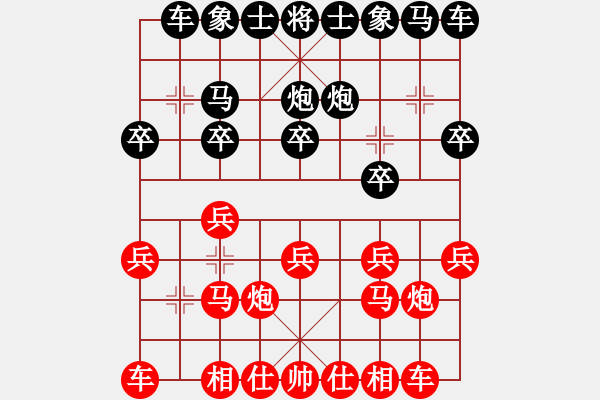 象棋棋譜圖片：鳳崗鄭雅琪紅先勝東莞梁配 - 步數(shù)：10 