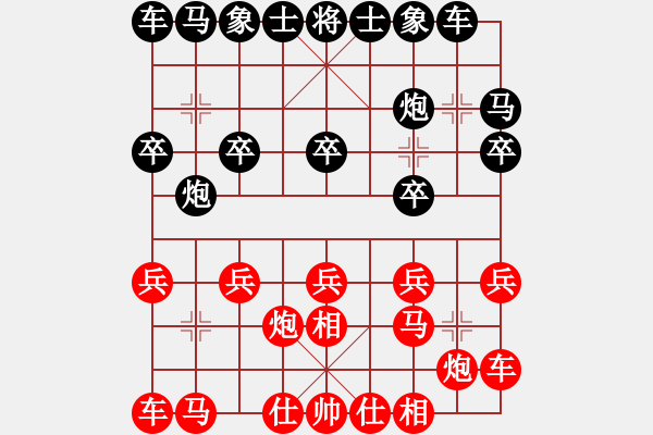 象棋棋譜圖片：騰訊 QQ 象棋對局 - 步數(shù)：10 