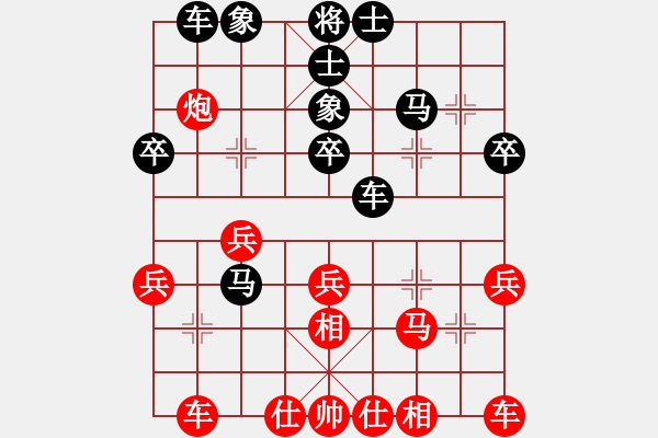 象棋棋譜圖片：負(fù)分太后 魚[紅] -VS- Y.G.C[黑](1) - 步數(shù)：30 