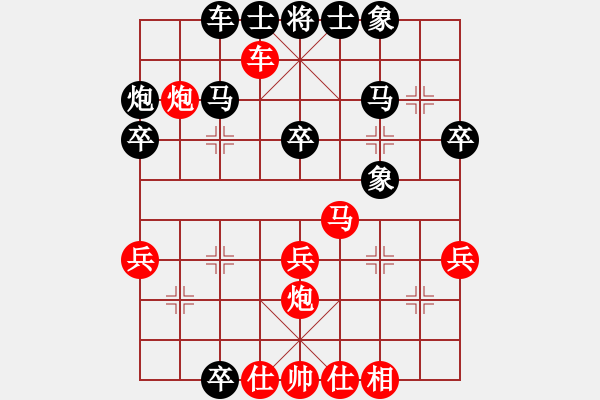 象棋棋譜圖片：帝國紅(3段)-和-湘軍總督(7段) - 步數(shù)：40 