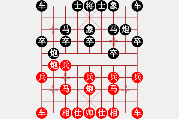 象棋棋譜圖片：中炮巡河炮對(duì)右炮尋河2 - 步數(shù)：10 