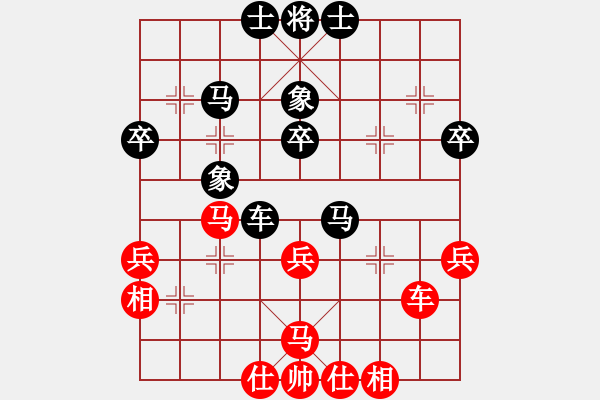 象棋棋譜圖片：中炮巡河炮對(duì)右炮尋河2 - 步數(shù)：40 