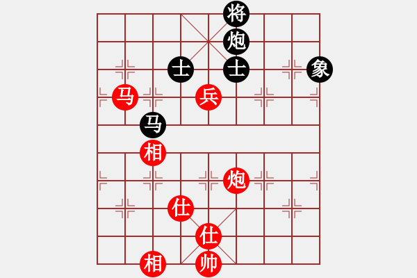 象棋棋譜圖片：平沙落雁 和 分紅比例符合技術開 - 步數(shù)：124 