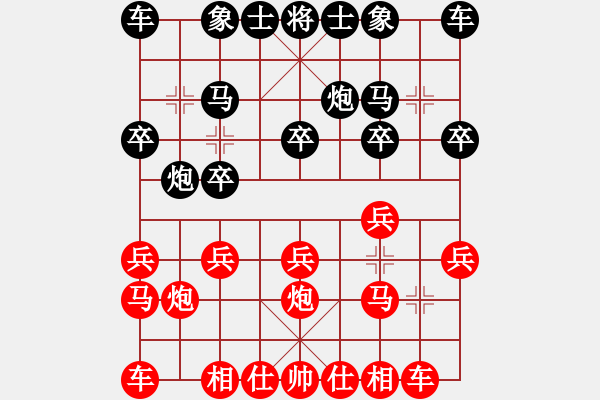 象棋棋谱图片：阳泉元贞广告 王子睿 胜 晋城象棋协会 贾鑫 - 步数：10 