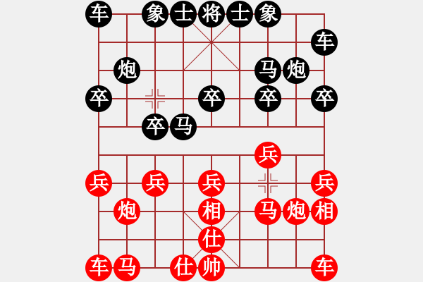 象棋棋谱图片：江湖黑马(9星)-和-唐仲虎(风魔) - 步数：10 