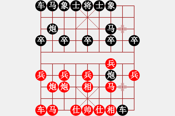 象棋棋谱图片：王林蒙(3段)-胜-毛头(2段) - 步数：10 