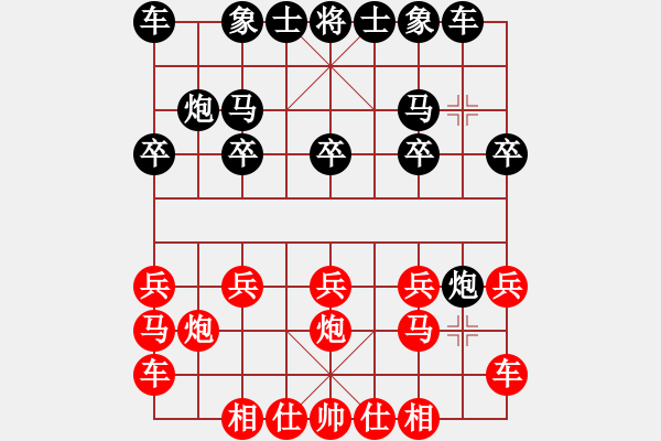 象棋棋譜圖片：橫才俊儒[292832991] -VS- 海浪[297294540] - 步數(shù)：10 