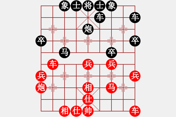 象棋棋譜圖片：千里驢[346041956] -VS- 橫才俊儒[292832991] - 步數(shù)：30 