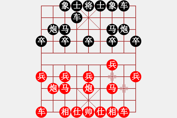 象棋棋譜圖片：象棋愛好者 VS 初級棋士 - 步數(shù)：10 