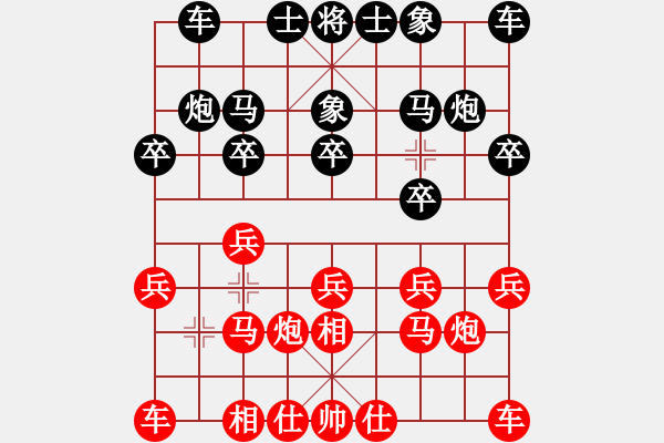 象棋棋譜圖片：深圳朝向象棋隊(duì) 左文靜 勝 杭州燃?xì)饧瘓F(tuán)隊(duì) 趙冠芳 - 步數(shù)：10 