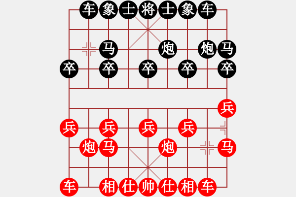 象棋棋譜圖片：肖革聯(lián)     先負(fù) 王曉華     - 步數(shù)：10 