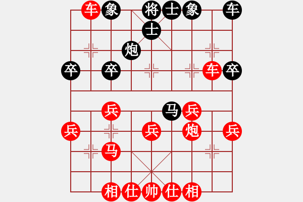 象棋棋譜圖片：59炮對(duì)屏風(fēng)馬平炮兌車  nzbdwmzz(5級(jí))-勝-hexiehao(5級(jí)) - 步數(shù)：33 