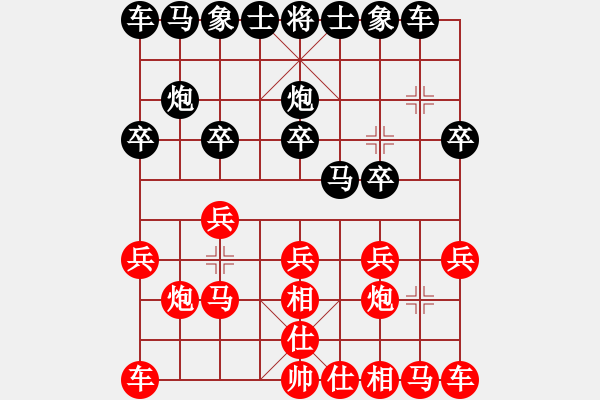 象棋棋譜圖片：和和氣氣(8星)-勝-煙臺(tái)路邊棋(9星) - 步數(shù)：10 