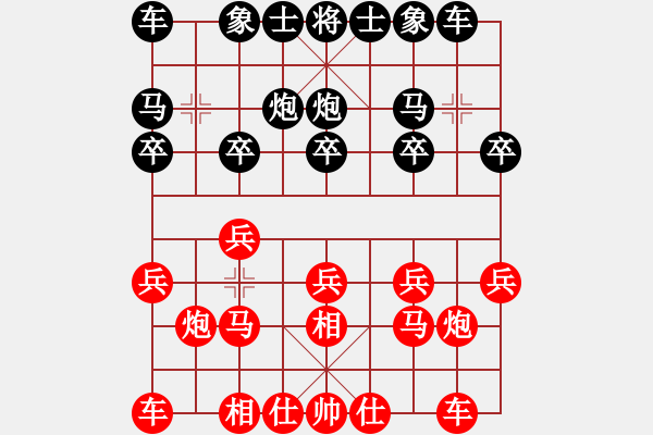 象棋棋谱图片：张培俊 先和 黄学谦 - 步数：10 
