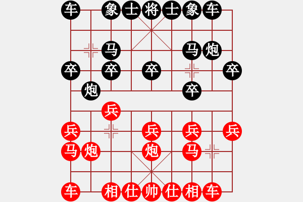 象棋棋谱图片：杨官璘先胜何顺安（1952.11上海）（杨官璘自战解说，录自《棋国争雄录》） - 步数：10 
