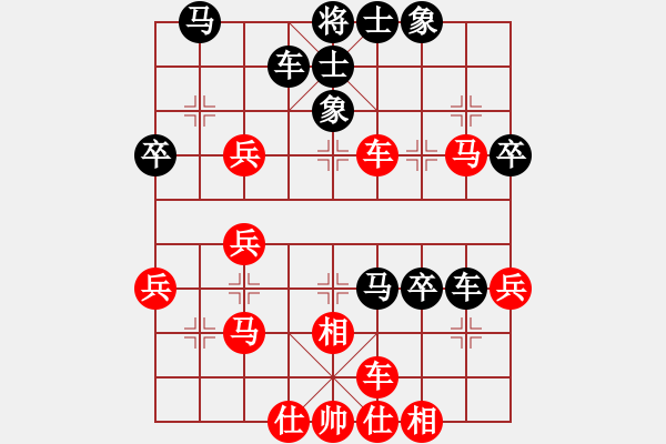 象棋棋譜圖片：20170819 先勝天天業(yè)7-1 中炮過(guò)河車進(jìn)中兵對(duì)屏風(fēng)馬左馬盤(pán)河橫車 卒7進(jìn)1 兵五進(jìn)一 馬6進(jìn) - 步數(shù)：40 