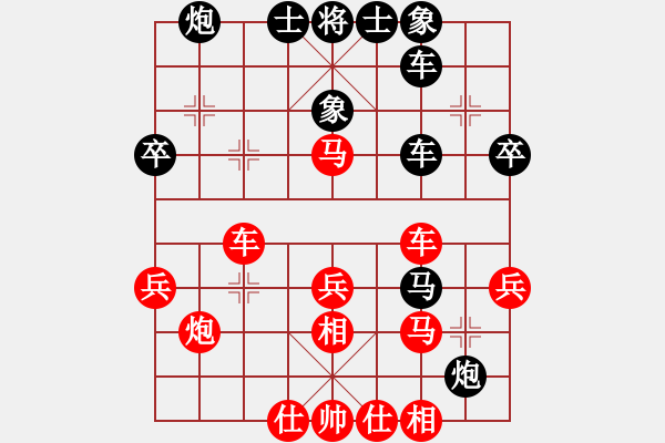 象棋棋譜圖片：龍蛇高逐。平車鏈炮雙橫車車二平四旁變馬6進(jìn)7 - 步數(shù)：40 