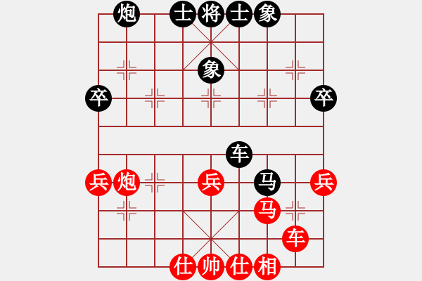 象棋棋譜圖片：龍蛇高逐。平車鏈炮雙橫車車二平四旁變馬6進(jìn)7 - 步數(shù)：50 