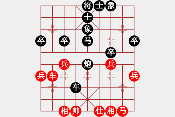 象棋棋譜圖片：中炮七兵七路馬對屏風(fēng)馬（黑勝） - 步數(shù)：40 