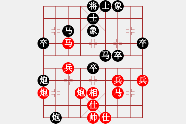 象棋棋譜圖片：中炮對屏風(fēng)馬雙炮過河(業(yè)三升業(yè)四評測對局)我后勝 - 步數(shù)：40 