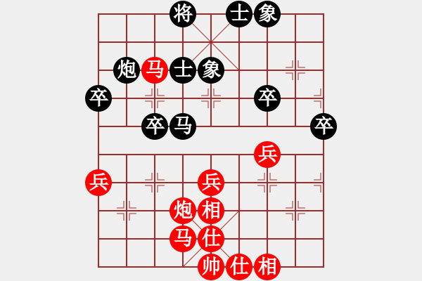 象棋棋譜圖片：連丟二馬 慘不忍睹“魔幻世界一號[紅] -VS- 偏鋒炮王[黑] - 步數(shù)：47 