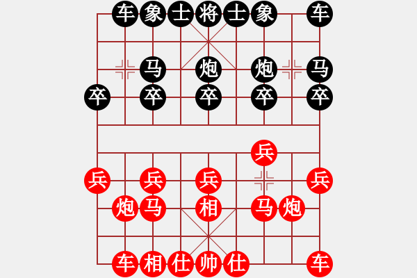 象棋棋譜圖片：仙人指路（黑勝） - 步數(shù)：10 