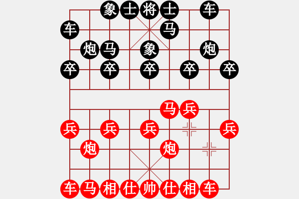 象棋棋譜圖片：深水炸彈業(yè)6-2先負翻棋王子業(yè)5-2 - 步數(shù)：10 