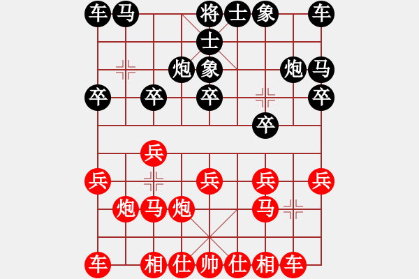 象棋棋譜圖片：過宮炮先勝神經(jīng)蛙：送車再踩車 給炮打馬勝 - 步數(shù)：10 