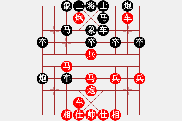 象棋棋譜圖片：西毒10關(guān)。至尊快樂弈-中山棋院王。本局紅入局精妙。 - 步數(shù)：30 