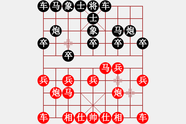 象棋棋谱图片：铁道游击包(8段)-和-金来也(6段) - 步数：10 