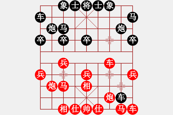 象棋棋谱图片：天津 张彬 胜 河北 苗利明 - 步数：20 