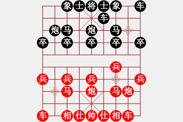 象棋棋譜圖片：2940局 B06-中炮對(duì)龜背炮-旋風(fēng)九專(大師) 紅先勝 小蟲引擎23層 - 步數(shù)：10 