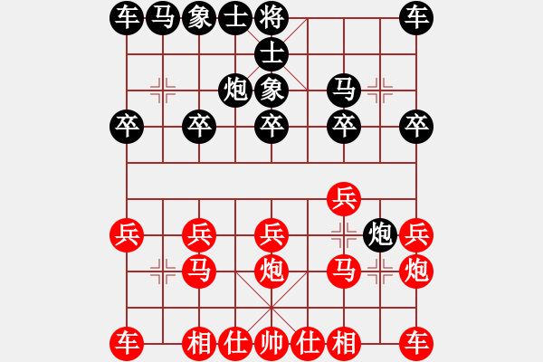 象棋棋譜圖片：山野之人[紅] -VS- 智哥[黑] - 步數(shù)：10 