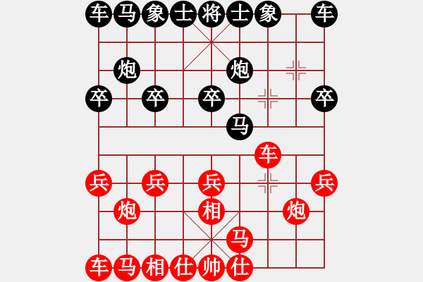 象棋棋譜圖片：8步超時(shí)：飛相局轉(zhuǎn)角馬出相位車，被黑炮牽制時(shí)，可一車換雙走下去。 - 步數(shù)：10 