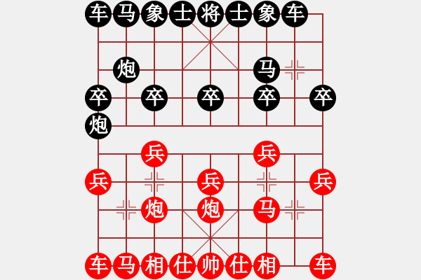 象棋棋譜圖片：橫才俊儒[292832991] -VS- 小丁[261369289] - 步數(shù)：10 