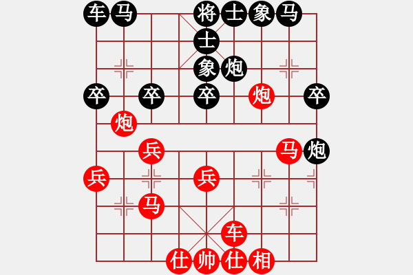 象棋棋譜圖片：哈哈[1245437518] -VS- 花好月圓[2451278842] - 步數(shù)：30 