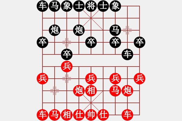 象棋棋譜圖片：第一輪 咸陽席有由先負(fù)寶雞胡偉 - 步數(shù)：10 