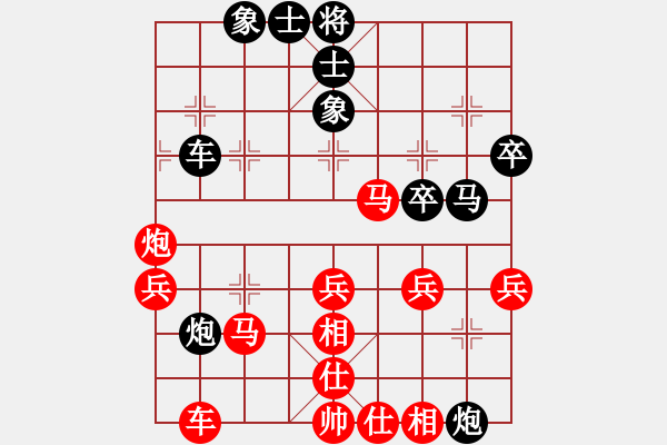 象棋棋譜圖片：純?nèi)松先A山(9星)-勝-車(chē)一進(jìn)五(8星) - 步數(shù)：40 