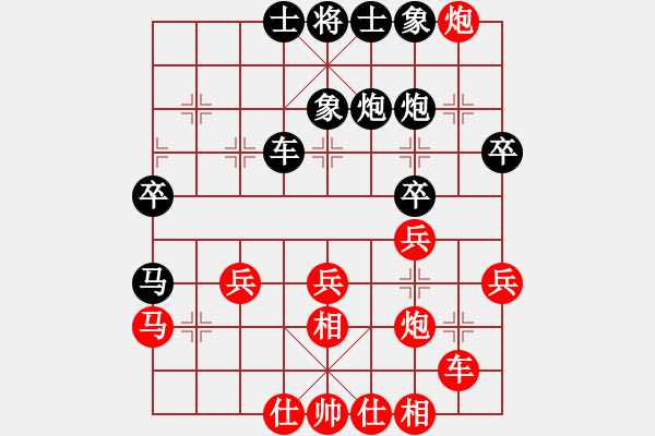 象棋棋譜圖片：CUC 13 BIEN 8.MA 3.4...XE 1.3 TIEN THANG - 步數(shù)：40 