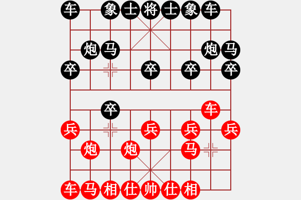 象棋棋譜圖片：象棋愛好者 VS 初級棋士 - 步數(shù)：10 