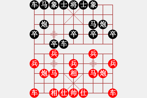 象棋棋谱图片：郭胜文 先和 高飞 - 步数：10 