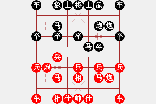 象棋棋譜圖片：w - 步數(shù)：10 