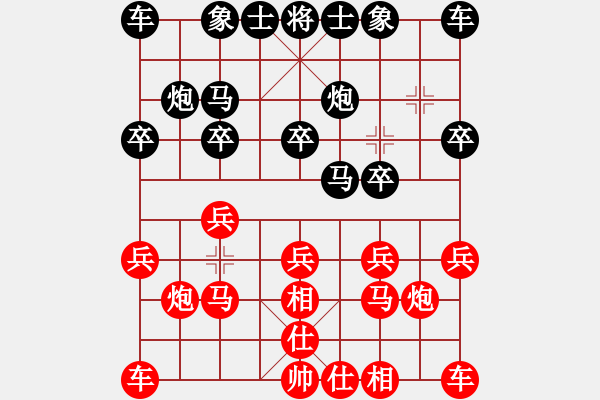 象棋棋譜圖片：無情狼[179494260] -VS- 開心象棋[2199181079] - 步數(shù)：10 