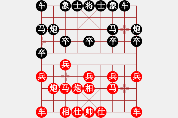 象棋棋譜圖片：十面圍城，坐以待斃（過宮炮對進左馬） - 步數(shù)：10 