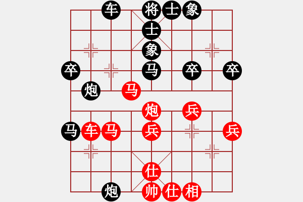 象棋棋譜圖片：南關(guān)嶺冠軍(3段)-勝-傲嬌的菠蘿(9段) - 步數(shù)：40 